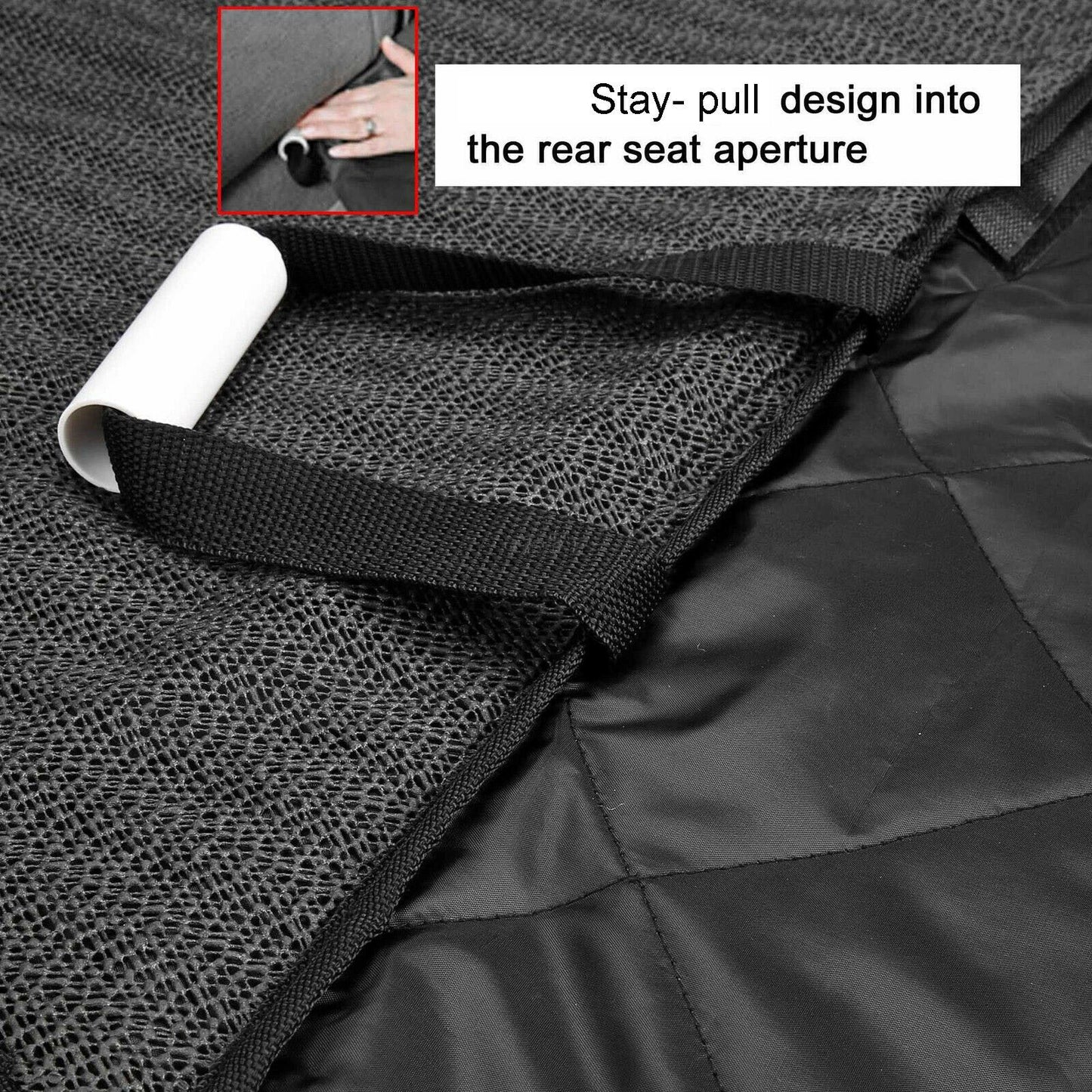 Waterproof car protective rear seat cover.