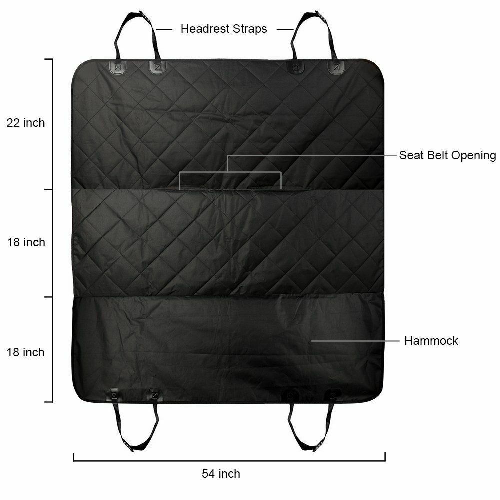 Waterproof car protective rear seat cover.