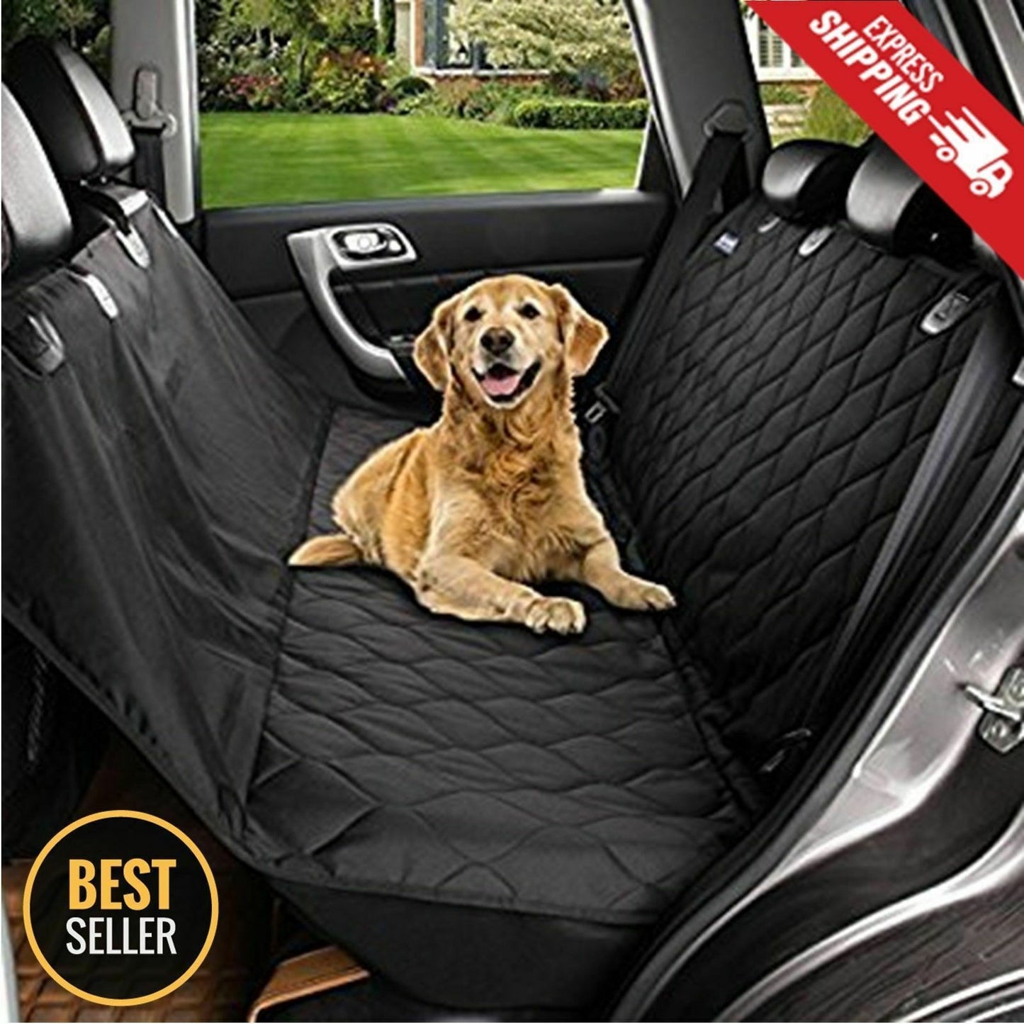 Waterproof car protective rear seat cover.
