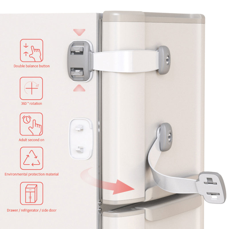 Baby Safety Protection Lock Anti-Clip Cabinet Door Refrigerator Lock.