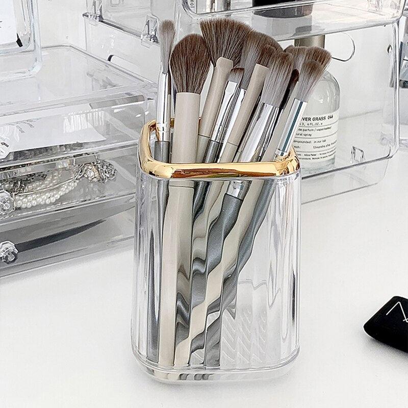 Luxury Makeup Organizers Desktop Cosmetic Brush Storage Box Office Pen Case Make Up Brushes Organizer Lipstick Sundries Holder - MB STORE